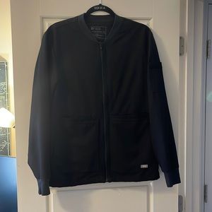 FIGS Black Zapote scrub jacket